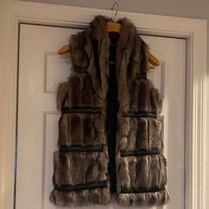 Buffalo David Bitton faux fur and leather vest. Size S